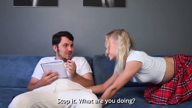 Step Sis  Facial Cumshot Her For Doing Homework – Horny Messy Girl!