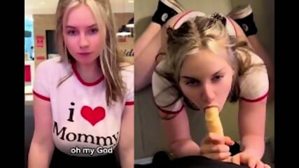 devdaria in kfc makes me cum blowjob