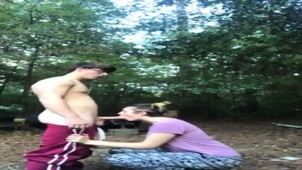Outdoor Couple Suck and Fuck