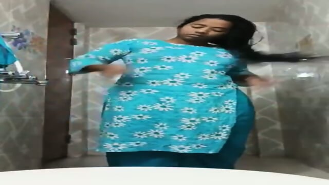 Tamil Girl Recording Herself While Changing Clothes In Bathroom