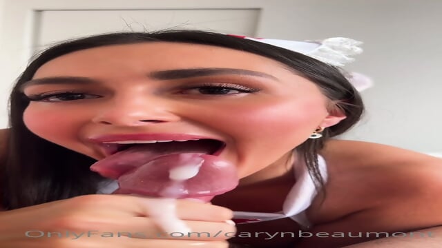 delicious busty nurse giving a handjob