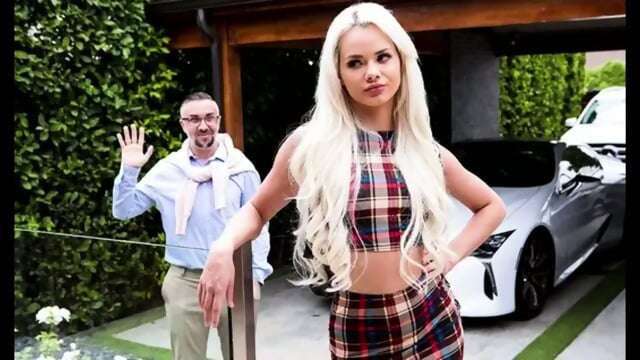 Beautiful small tits stepdaughter loves her stepdad's massive cock