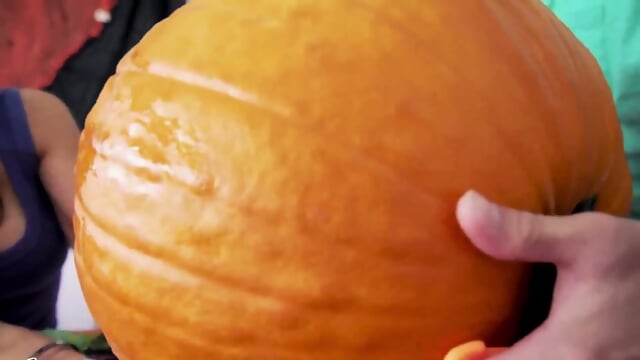 Halloween sex with big tits stepmom