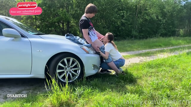 Porntight - Every time we go on a picnic, my boyfriend fucks me on the hood