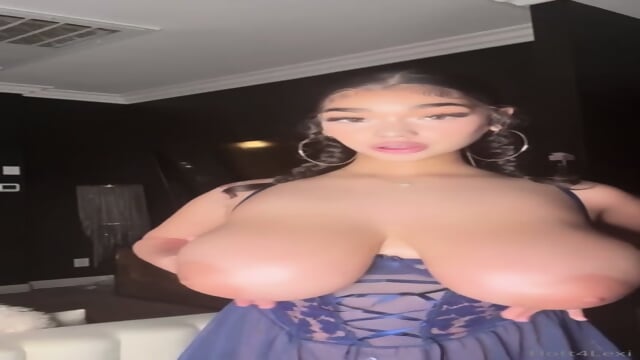 Lexi Oils Up Her Huge Teen Latina Tits For Your Jerking Pleasure