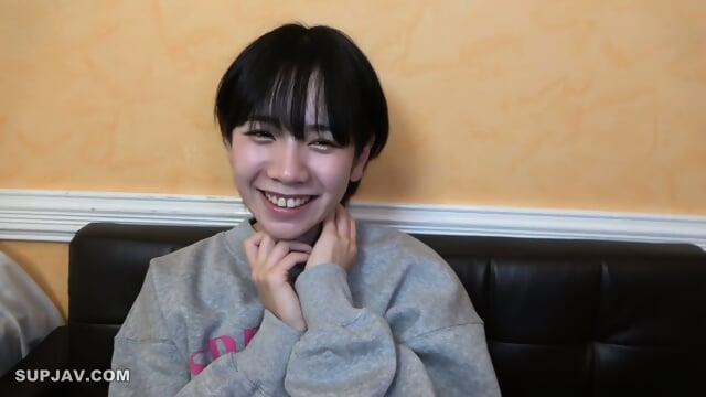 Cute Short Hair Japanese Teen With A Great Smile