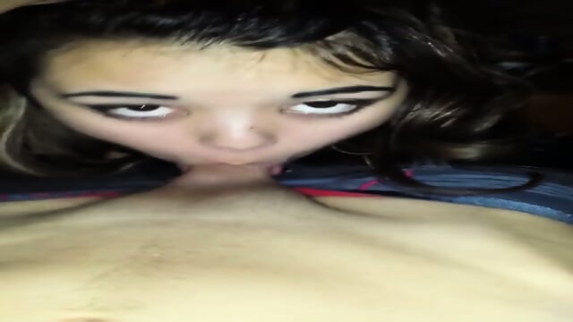 she sucks and swallows on command