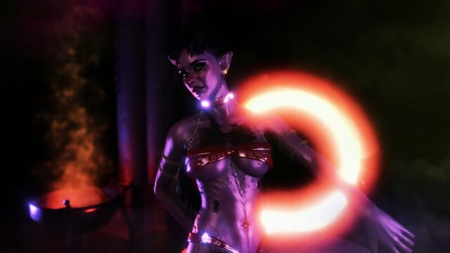 Charming lustful succubus seduces you into sex with unholy ritual dance