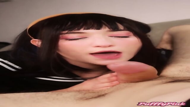 Deepthroat with delicious busty