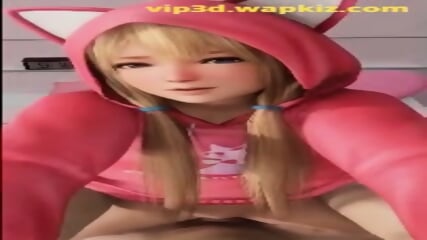 young blonde riding big cock 3D porn game