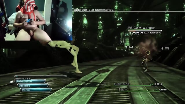 naked playing ff13 w/ nude mods part 1