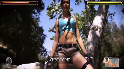 Tatiana Neva BUSTY RAIDER BALLBUSTING Lara Croft Kick In The Balls
