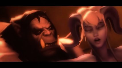 Monde 3d De Dessin Animé De Grands Orcs Et D'elfes Noirs Sexy