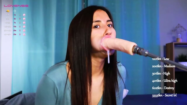 POV sloppy deepthroat dildo machine