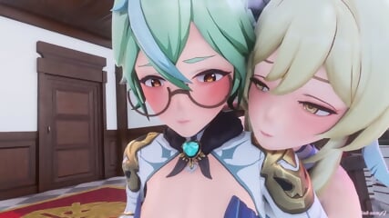 3d A Night In Mondstadt - Happy Accident Sucrose And Lumine (genshin Impact)
