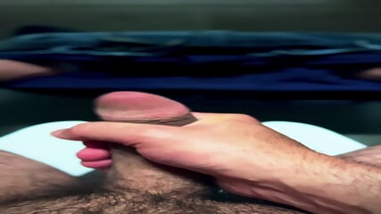 Public Bathroom Stroking to Cumshot