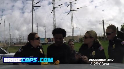 Shameless Female Cops Have A Black Guy Eating Their Big Asses