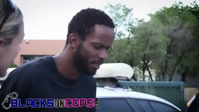 Smoking hot cops pounded outdoors