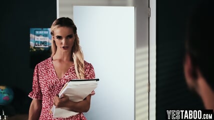 Tiny blonde teen student let janitor rail her hairy cunt in class