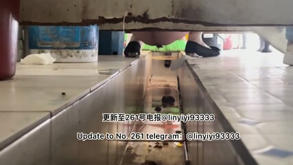 Beautiful girl poops in the toilet 21