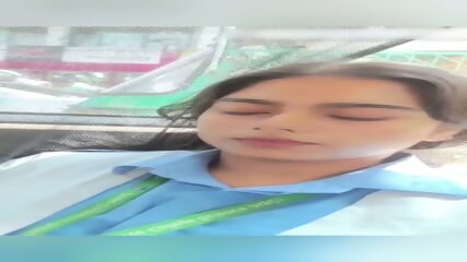 Beautiful College Girl Pussy Fingered By Boyfriend Inside Bus