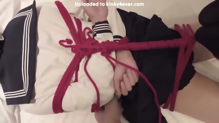 Two students 18+ Tied On Bed