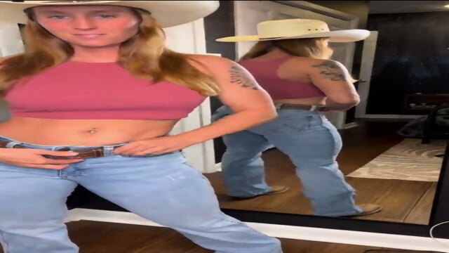 Perfect Thick Cowgirl Striptease