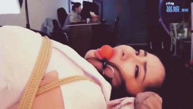 Young Asian Woman Tied Up By Lesbian Friend