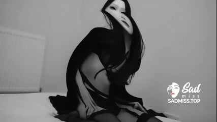 Masked Brunette Asian Babe in Stockings Teases Her Perfect Body Before Explosive POV Handjob