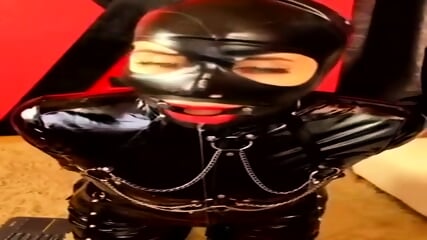 Latex Slavegirl Ring Gagged And Drooling  Kinky4Ever
