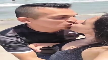 Daniela Duran making out with her onlyfans performance partner