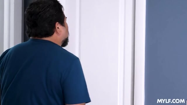 armani black stepson comforts stepmom with big hard dick