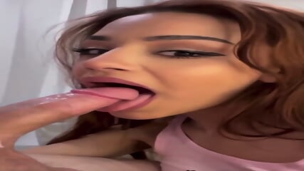 OF Model Amazing First Sloppy Blowjob