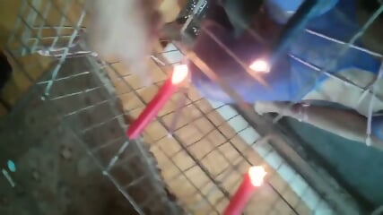 Caged Slave Girl Getting Hot Wax  Kinky4Ever