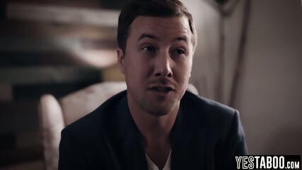 Skinny Russian teen stepdaughter double penetrated by her stepdad