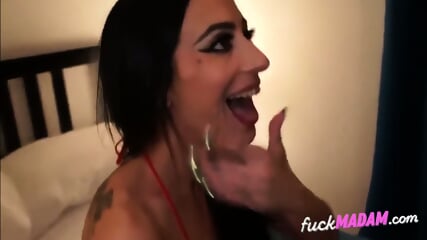 Nasty British Sister's Interracial Blowjob