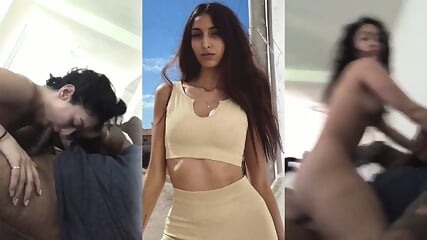 arab girl riding boyfriend