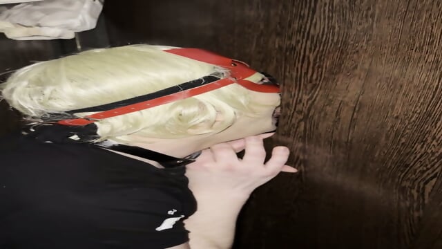 real amateur sissy slut sucking strangers through gloryhole