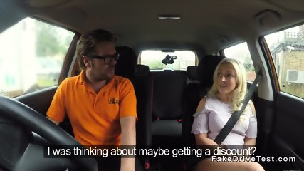 Skillful Blonde Bangs Driving Instructor