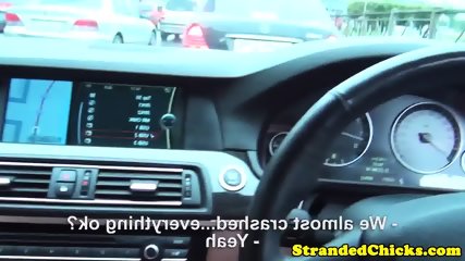 Pickedup European Teen Blowing Dick In Car