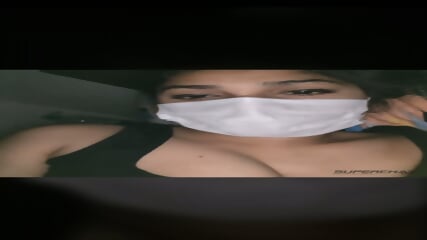 Indian Masked Girl Shows Her Chocolaty Nipples