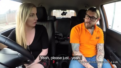 Fake Driving Instructor Fucking Blonde Pov
