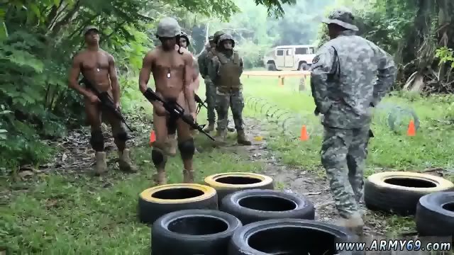 Military dirty gay Jungle penetrate fest