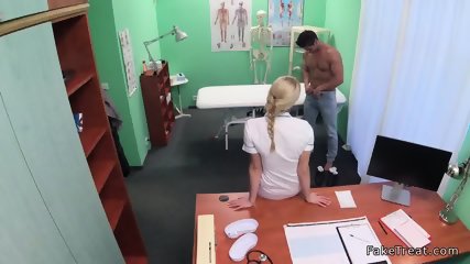 Muscular Dude Pounds Blonde Nurse