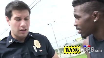 Black Suspect Is Taken Inside Moving Truck And Fucked By Perverted Cops