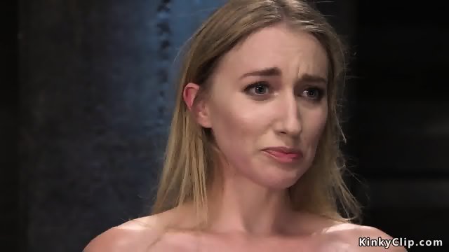 Small tits blonde big ass fucked in bondage