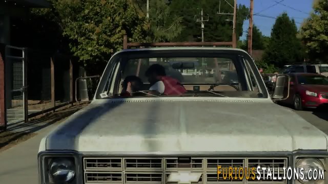 Brawny hunk licking ass
