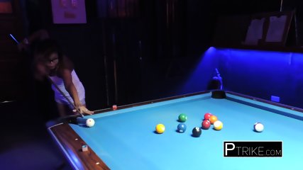 Phillipinne Hottie Plays With Tourist Balls After Playing Pool