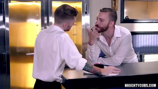 Tattoo gay domination and cumshot