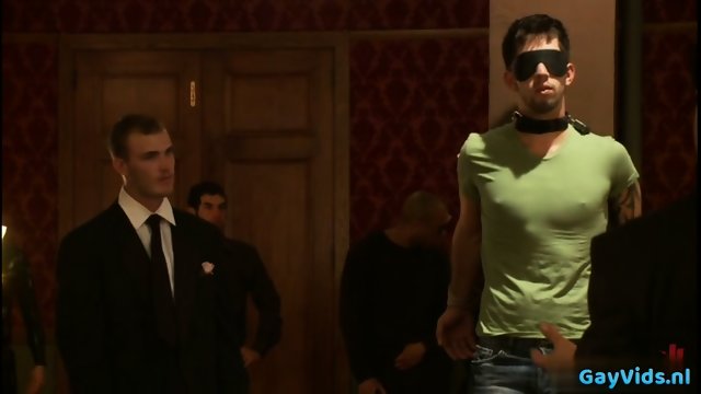 Hot gay bound and cumshot